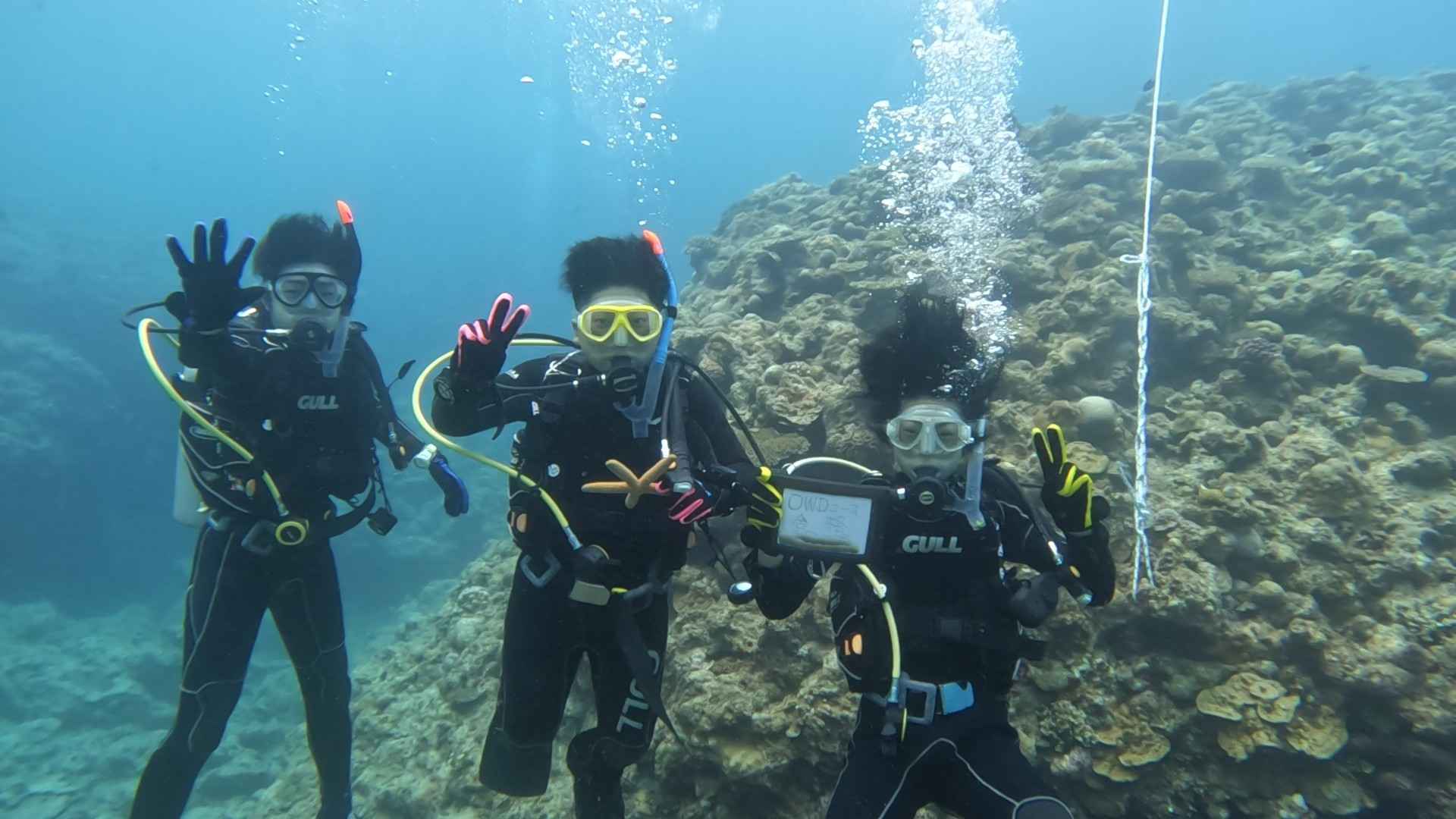 兄弟そろってダイバー認定！