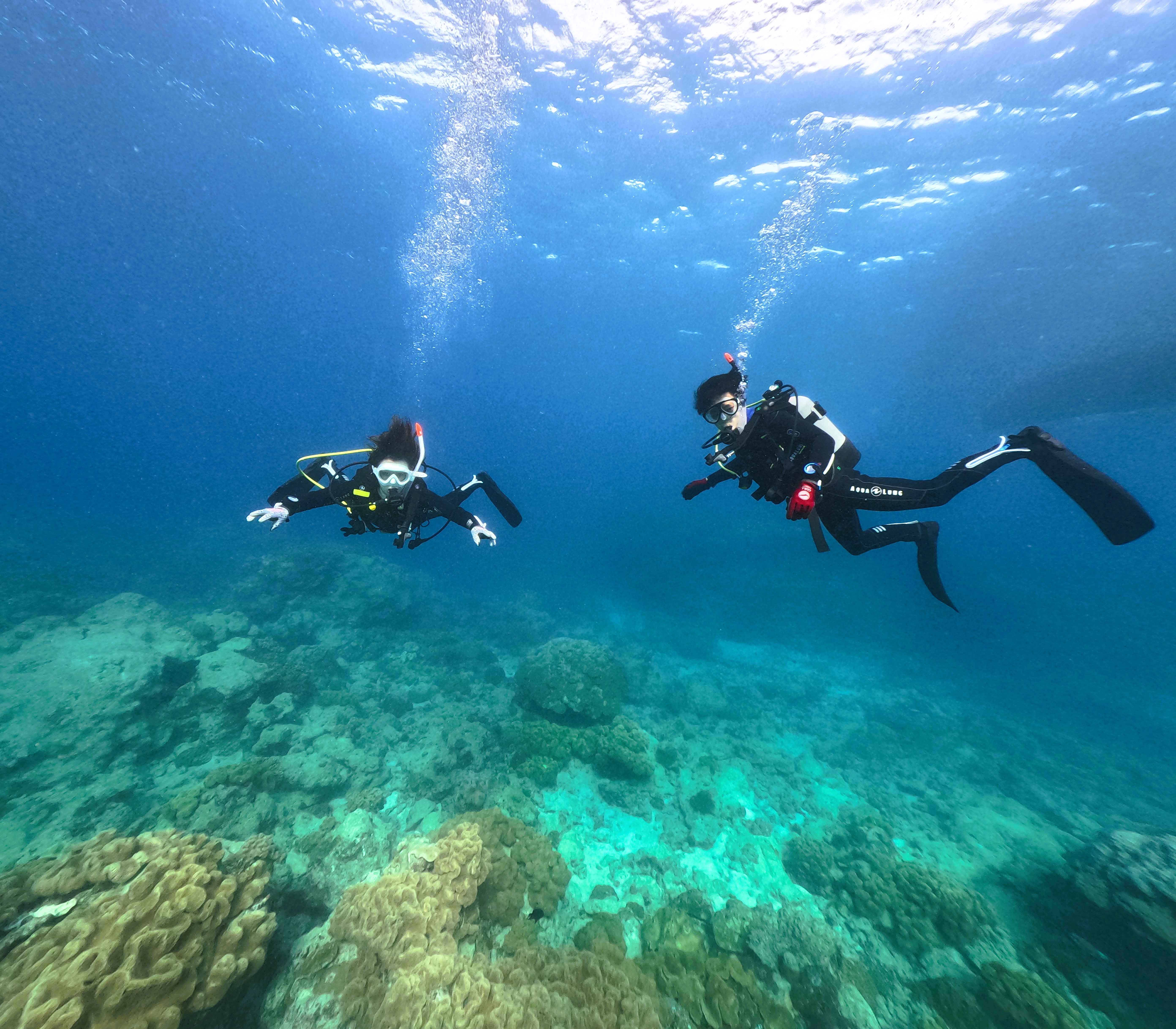 初めてご参加の方も、ゆったりダイビング